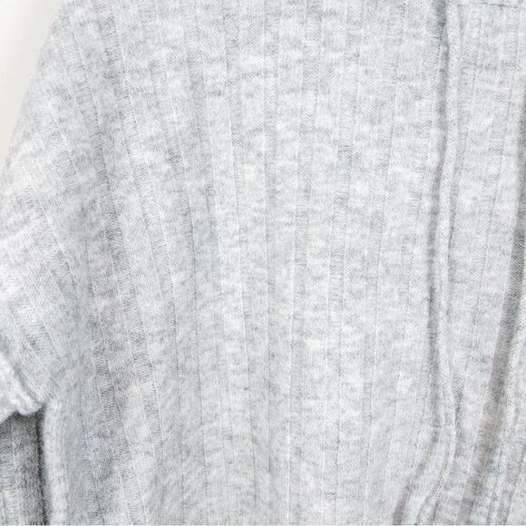 Sweet Romeo Womens Light Grey Ribbed Hooded Sweater Size Small NEW Casual Lounge - Picture 4 of 8